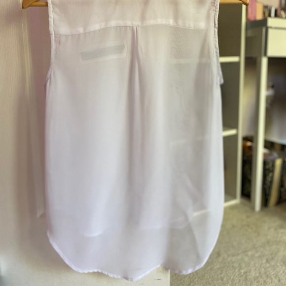 BCBGeneration sheer top w/ faux leather details - Picture 2 of 3